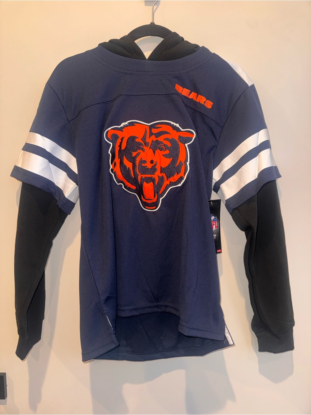 NFL Youth Navy & Orange Bears Hooded Jersey